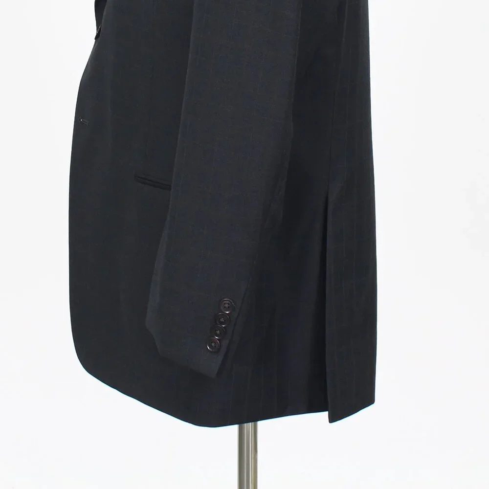 Armani Collezioni 44R Gray Blazer Sport Coat Jacket 2-Button Check T914